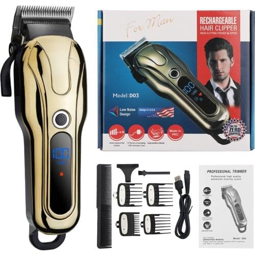 LCD Barber hair clipper professional electric hair trimmer men cordless hair cutter machine shaver rechargeable hair cut tool