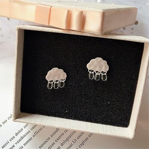 1PC New Style Japanese Korean Elegant Elegant Color Cloud Raindrop Earrings Fashion Trend Matte Net Red Lady Pop Party Jewelry