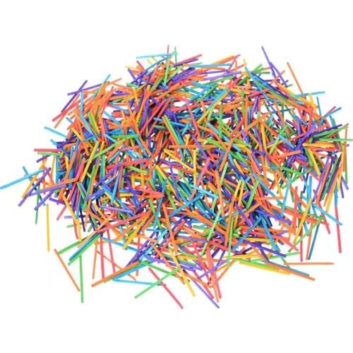 1000 Pcs/lot Rainbow Colour Match Sticks Mini Craft Sticks Blocks Wooden Matchsticks DIY Matchsticks 50*2*2mm