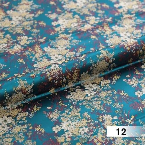 100x75cm Chinese High-density Brocade Silk Fabric Silk Satin Flower Fabric For Sewing Dress Cheongsam Kimono Diy Patchwork
