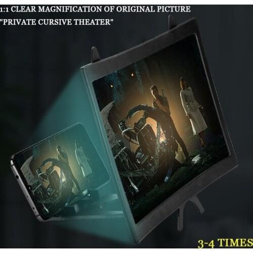 12 curved mobile phone screen amplifier 3D HD screen magnifier multi-functional lazy man stand creative accessories