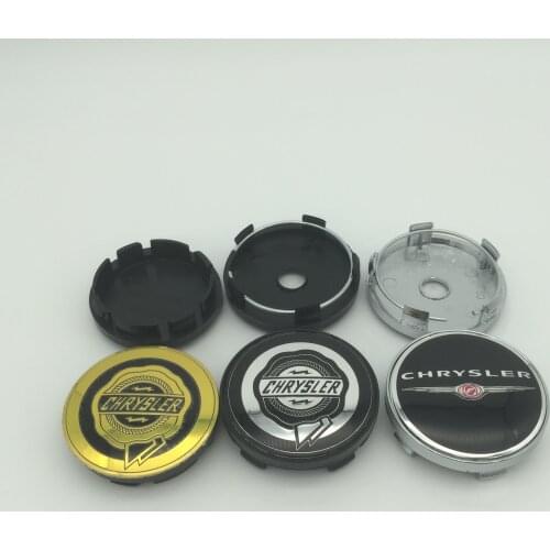 4pcs 56mm 60mm Chrysler car emblem Wheel Center Hub Caps Badge covers sticker car styling auto accessories