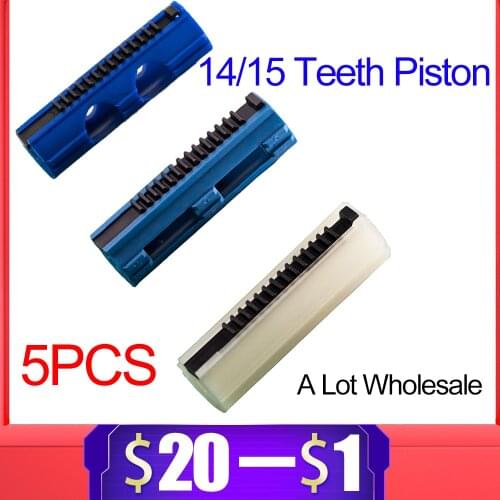 5PCS 14/15 Ladder Teeth Reinforced Carbon Piston Plastic Full Steel for Airsoft AEG Gel Blaster M4 JinMing Paintball Accessories