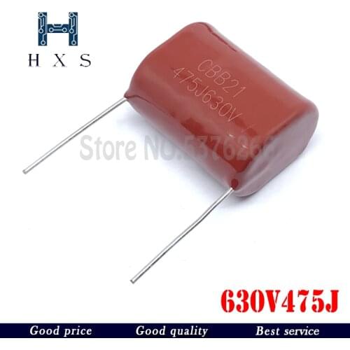 5PCS 630V475J 4.7UF Pitch 25MM 630V 475J CBB Polypropylene film capacitor 630V475