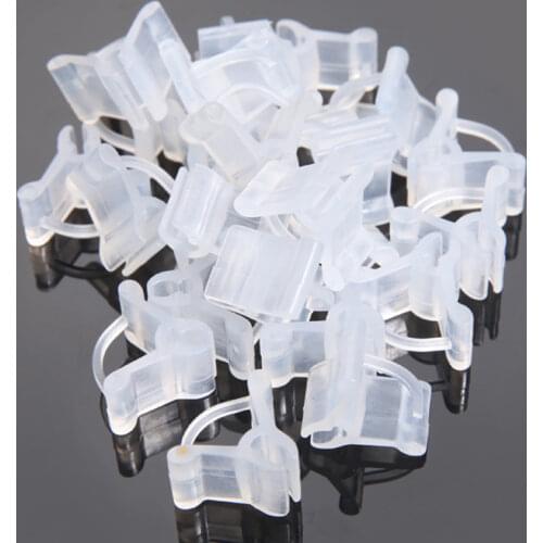 50pcs/Pack Plastic Transparent Grafting Clips Plants Seeding Grafting Clip Tool for Home Garden Vegetable Flower Vine Bushes
