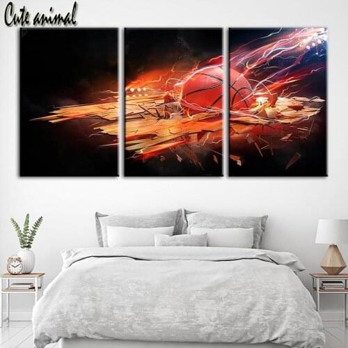 5D Diamond Painting Basketball Sport Cross Stitch 3 Pcs Diamond embroidery diy diamond mosaic rhinestone puzzle Home Wall Decor