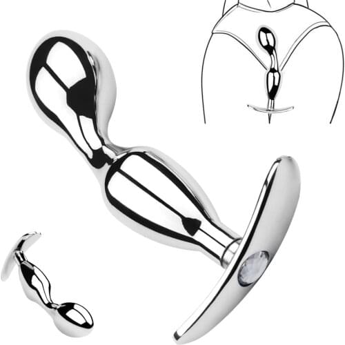 Stainless Steel Anal Plug Sex Anal Toy Prostate Massage Metal Anal Beads Vagina Dildo Butt Plug SexToys Women Men Intimate Goods