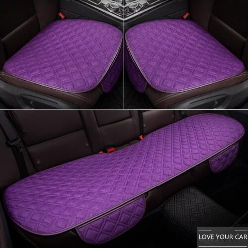 Three-piece car seat cushion four-season universal fiber hemp box single seat non-slip five-seater car cushion