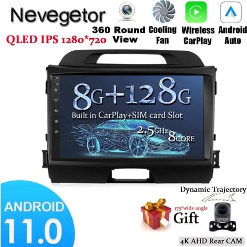 6G+128G Android 11 Car DVD Player For KIA Sportage 3 2010 2011-2016 Car Radio GPS Navigation WIFI RDS IPS Multimedia Player 2din