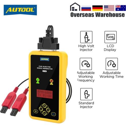AUTOOL CT60 Auto Fuel Injector Tester, Fuel Injector Flush Tester Automotive Goods CT150 CT200 12V Pulse Pressure Boost Tester