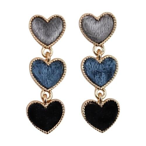 Free shipping 10 pair /lot high quality fashion jewelry link heart korean earrings
