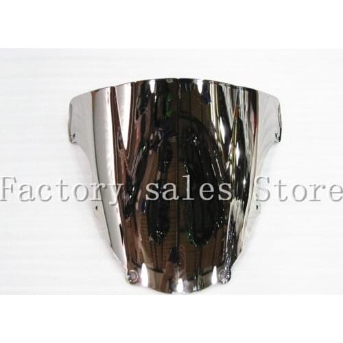 For Kawasaki Ninja ZX6R ZX-6R 636 2003 2004 silver Windshield WindScreen Double Bubble zx6r 03 04