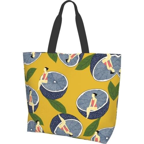 Fruits Lady Designer Womens Beach Bags Large Capacity Shoulder Handbags Reusable Shopping Totes Travelling Bags Summer 2021