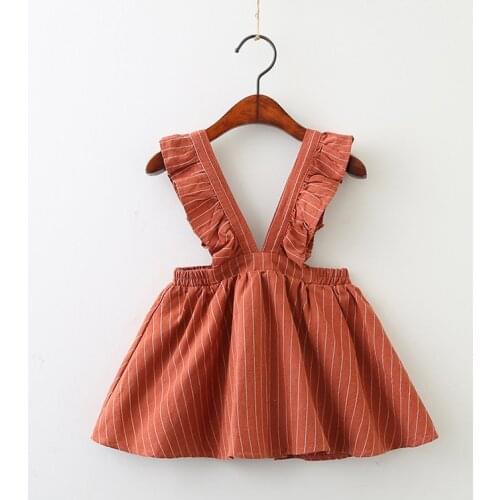 Ruffles lace strap dress Spring autumn princess girls party wedding clothing children dresses 1-5Yrs