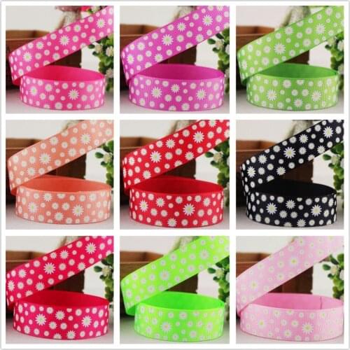 153437 ,7/8'' 22MM flowers Series Printed grosgrain ribbon, DIY handmade materials, headwear accessories, wedding gift wrap