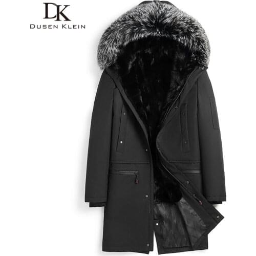 Men Mink Fur Coat Thick Warm Winter Outerwear Jacket 99731