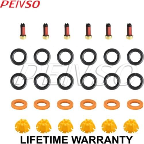 Set of 6 Fuel Injector Repair Kit 0280150440 13641703819 For BMW E60 E39 520i 523i 525i 528i E36 328i E36