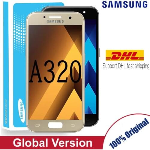 Original 4.7'' Super AMOLED LCD Replacement for SAMSUNG Galaxy A3 2017 A320 A320F Touch Screen Digitizer Assembly