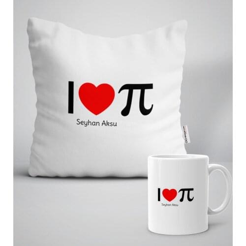 Personalized Math Teacher White Pillow Mug Seti-12