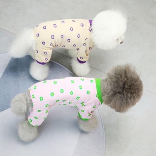Dog Pajamas Jumpsuit Small Dog Clothes Overalls Pyjama Autumn Winter Pet Clothing Coat Outfit Garment Yorkies Poodle Sleepwear