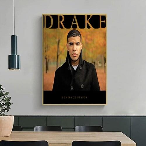 High Definition HD Print Poster Hip Hop Rap Star Drake Hot Picture Music Album Canvas Painting Bedroom Living Room Wall Artist H