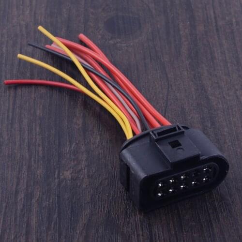 DWCX 1Pc 10 Wire10 pin Headlight Head Lamp Wiring Pigtail Adapter Connector Plug Fit for AUDI A3 2006 2007 2008 2009 2010-2013