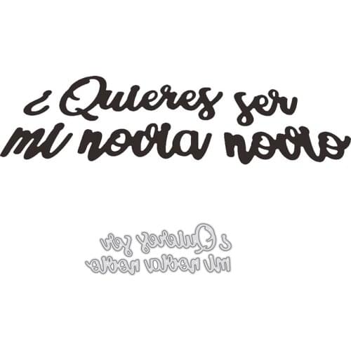 Craft New Words Metal Dies Cut Template for Embossing DIY Stencil Paper Album Gift Cards Making Dies Scrapbooking Cut