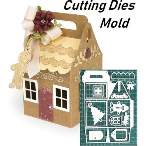 Christmas Gift Box Die Metal Cutting Dies Frame Craft Cutting Die Embossing Stencil for Handmade Paper Card Making Scrapbooking