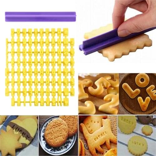 Silicone Letter/Number Cake Mold 3D Cookie Biscuit Stamp Embosser Cutter Cake Fondant DIY Mold Yellow Cutter Fondant Mold TSLM1