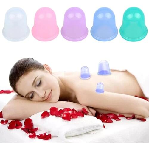 Silicone Vacuum Cup Suction Cups Vacuum Cans Massage Body Face Neck Massage Suction Cup Health Care Cellulite Massage Tools