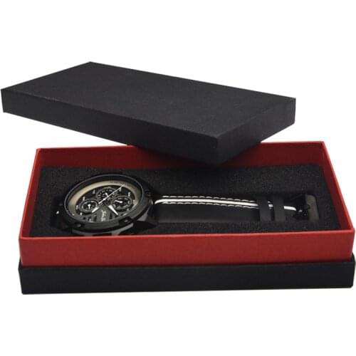 Special big size 40-48mm pillow foam Watch Box Case sell new Promotion 2019 paper clock boxes May Customize Logo Packaging Boxes