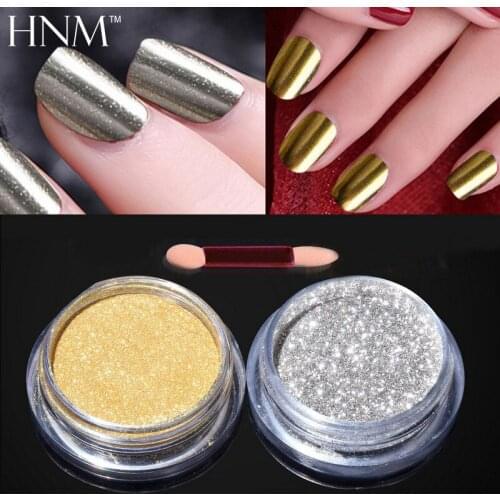 HNM Magic Mirror Chrome Glitter Powder Metallic Nail Powder Spangles for Nails Sequins Nail Art DIY Pigment Glitters