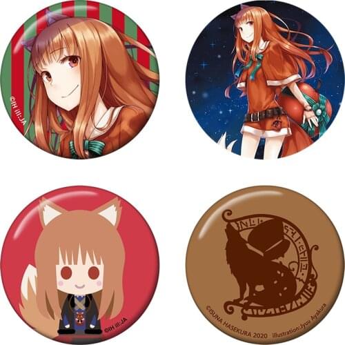 Spice and Wolf Anime badge Holo Metal Cute Badge Brooch Pins