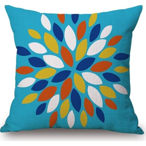 1 piece Creative Casual Painting Flower Pattern Seat hug pillow cover Decorative Home Chair Throw Pillow Case Cotton Linen 45cm