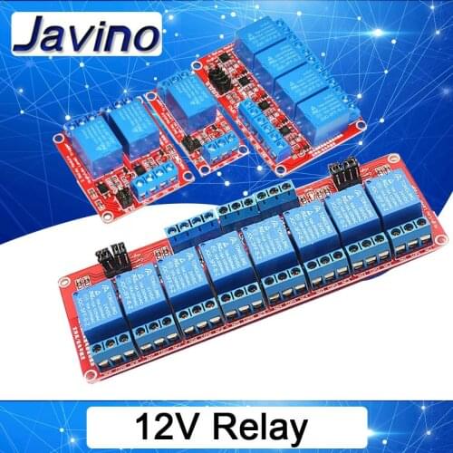 12V 1 2 4 8 Channel Relay Module Board Shield with Optocoupler Road High and Low Level Trigger Relay for arduino diy kit