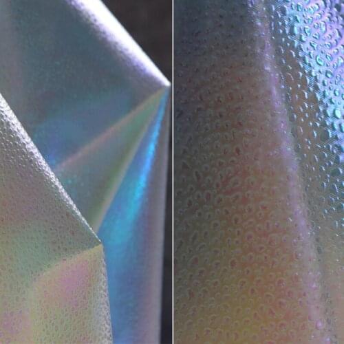 15*15cm Symphony Laser Artificial Leather Waterproof Fabric For DIY Clothing Bag Sewing Supplies Materials