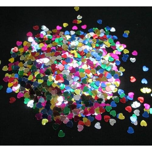 15000pcs multicolor heart pattern & Paillette Sewing/Embellishment Findings 7mm Garment Accessories 01001018