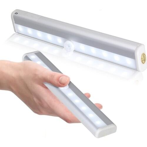 6/10 LED Cabinet Light Led Lamp for Kitchen Aluminum PIR Motion Sensor Wall Lamp for Wardrobe Corridor Closet Indoor Ligh