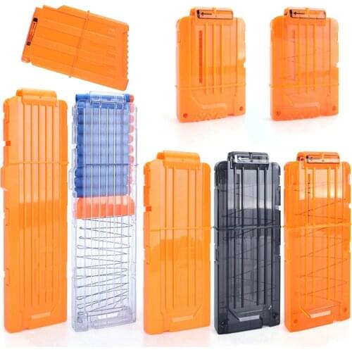 6 12 18 Orange Reload Clip For Nerf Magazine Round Darts Replacement Toy Gun Soft Bullet Clip For Nerf Blaster arma de brinquedo