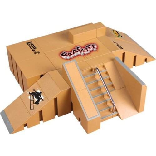 8pcs Skate Park Kit Ramp Parts for Tech Deck Fingerboard Mini Finger Skateboard