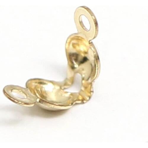 Beadsnice ID39864smt1 Clam Shells Gold Filled Crimp Bead Tips Knot Cover Wholesale Jewelry Supply