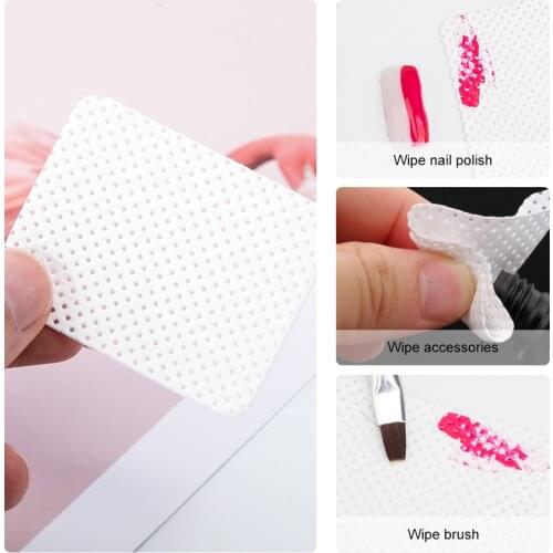 Dmoley Lint Free Nail Polish Remover Cotton Wipes UV Gel Remover Cleaner Paper Pad Nails Polish Brush Cleaning Manicure Tools