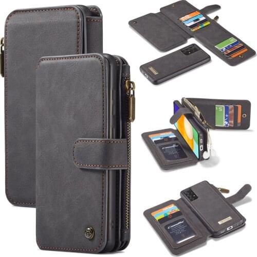 CaseMe Genuine Wallet Case For Samsung Galaxy A52 A72 5G 4G Luxury 2 in 1 Detachable Leather Phone Cover Magnetic Case