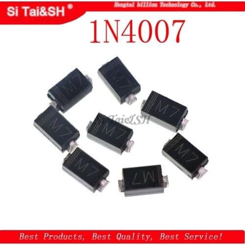 100PCS 1N4007 SMD DIODE M7 1A 1000V IN4007 Rectifier Diode New original