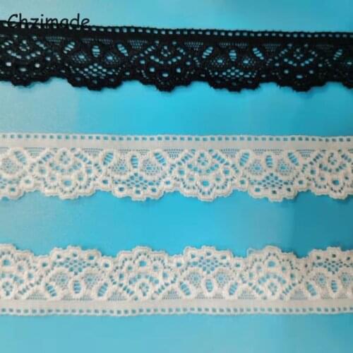 Chzimade 5Yards Stretch Elastic Lace Trimming Ribbon African Lace Trim Fabric For Underwear Wedding Dress Diy Sewing Accessory