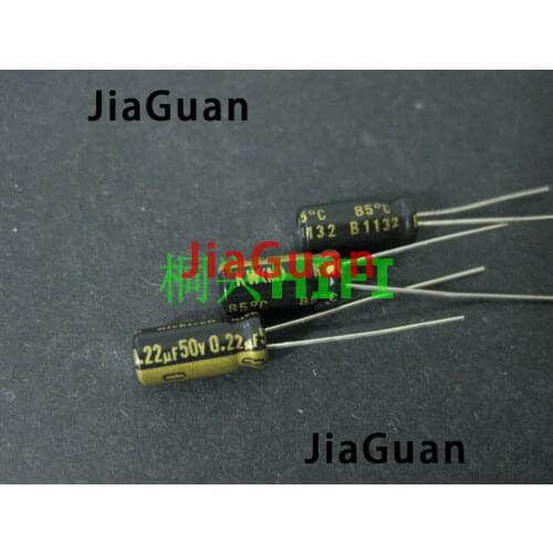 50pcs NICHICON KW 50v0.22uf 5x11MM audio electrolytic capacitor 0.22uF/50v kw 85 degrees FW upgrade version 0.22UF 50V