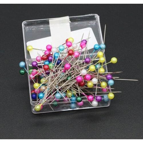 100PCS 38mm Bead Head Positioning Needle Sewing Needles Garment Accessory Multicolors Positioning Needle