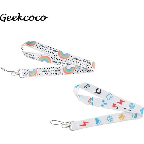 J1645 Weather Rainbow Cell Phone Lanyard Strap Keychain Phone Keys Camera USB IDs Badge Holder Wedding