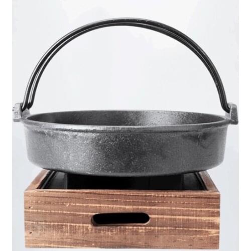 Commercial Japanese style square bbq grill portable small hot pot stove iron hanging pot household Shouxi pot mini table stove