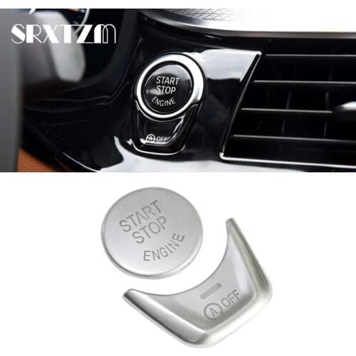 2pcs Car Engine Start Stop Switch Button Cover For Bmw 5 Series G30 G38 X3 G01 2018 2019 Key Ignition Power Push Buttons Decals